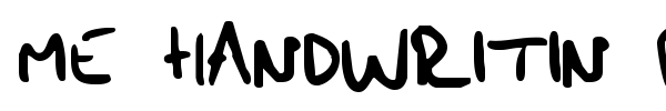 Me Handwritin Bold font preview